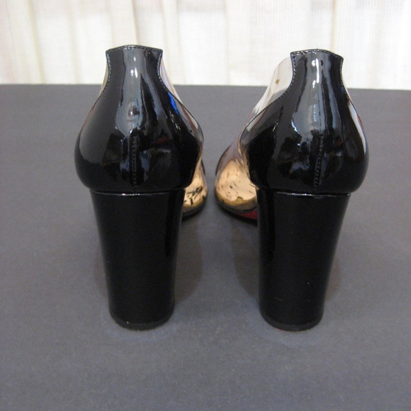 CHRISTIAN LOUBOUTIN Black Patent Round Toe 38 - Picture 4 of 8